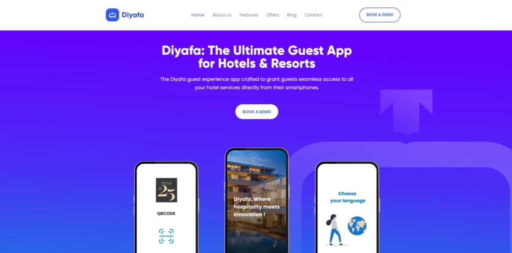 A screenshot of Diyafa website