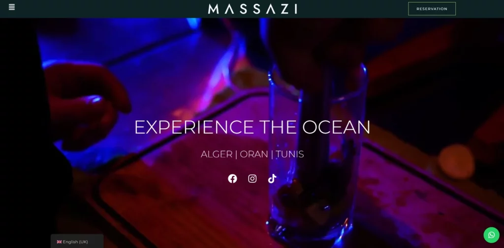 A screenshot of Massazi Restaurant restaurant